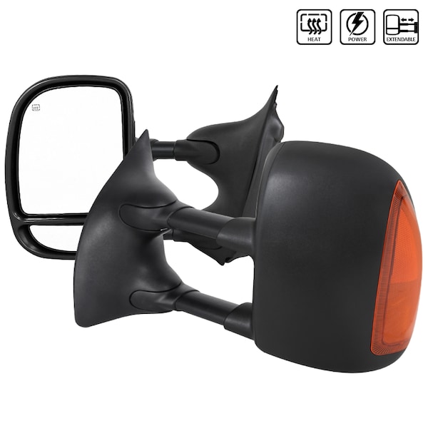 Spec-D Tuning 99-07 Ford F250 Towing Mirrors- Power Heated LED RMX-F25099LEDH-P-FS - main